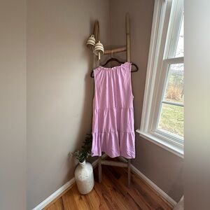 Chic Soul Light Pink Tiered Sleeveless Dress